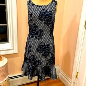 NWT Betsey Johnson Navy sleeveless dress.